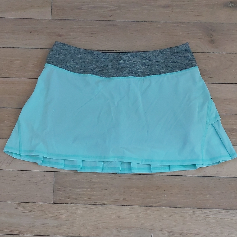 Lululemon Athletica Aqua and Gray Running Skort